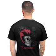 moon goon merch bangarang graphic on back of shirt with male model standing up