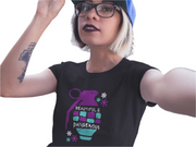 moon goon merch beautiful and dangerous design woman with graphic t-shirt