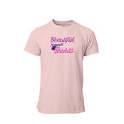moon goon merch beautiful badass pink shirt mockup garment only