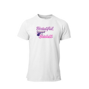 moon goon merch beautiful badass white shirt mockup garment only