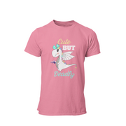 moon goon merch cute but deadly pink shirt mockup
