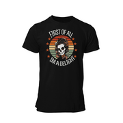 Moon Goon Syndicate Co. First of all i'm a delight front graphic t shirt only