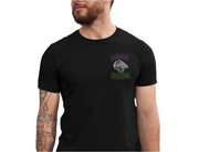 moon goon merch neon moon goon shirt front side graphic model standing chest only